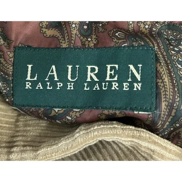 Lauren Ralph Lauren Mens 46R Corduroy Sport Coat Brown Jacket Blazer